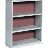 Safco ValueMate Economy 3-Shelf 41"H Steel Bookcase, Gray (7171GR)