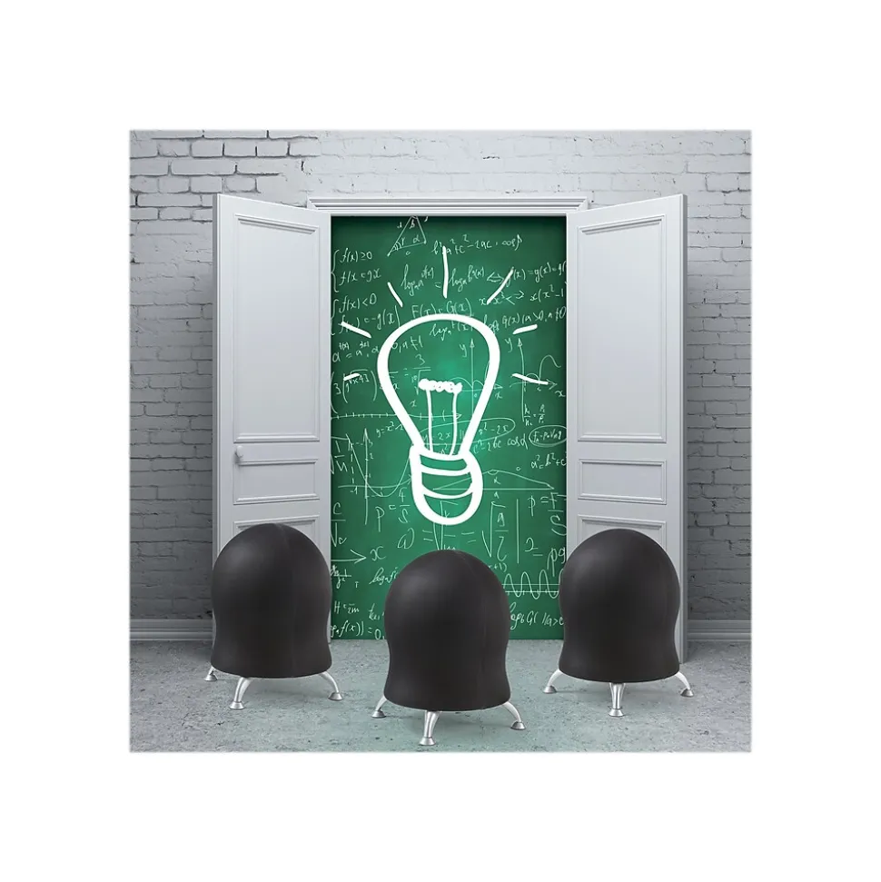 Safco Zenergy Polyester Ball Chair, Black (BT508BK)