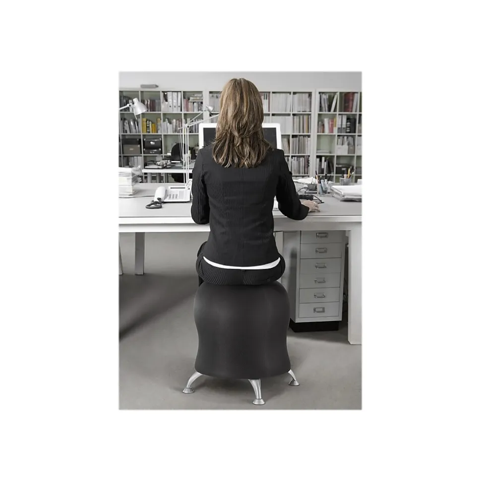 Safco Zenergy Polyester Ball Chair, Black (BT508BK)