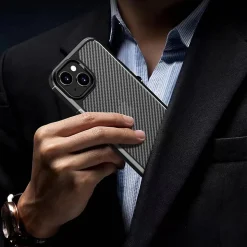 SaharaCase Anti-Slip MagSafe Phone Case for iPhone 15 Plus, Shock Absorbing, Black (CP00448)