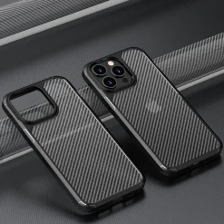 SaharaCase Anti-Slip MagSafe Phone Case for iPhone 15 Pro Max, Shock Absorbing, Black (CP00470)