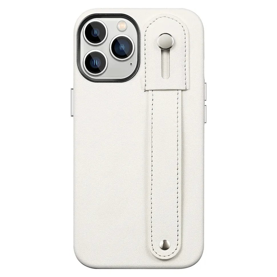 SaharaCase FingerGrip MagSafe Phone Case for iPhone 15 Pro, Shock Absorbing, White (CP00466)