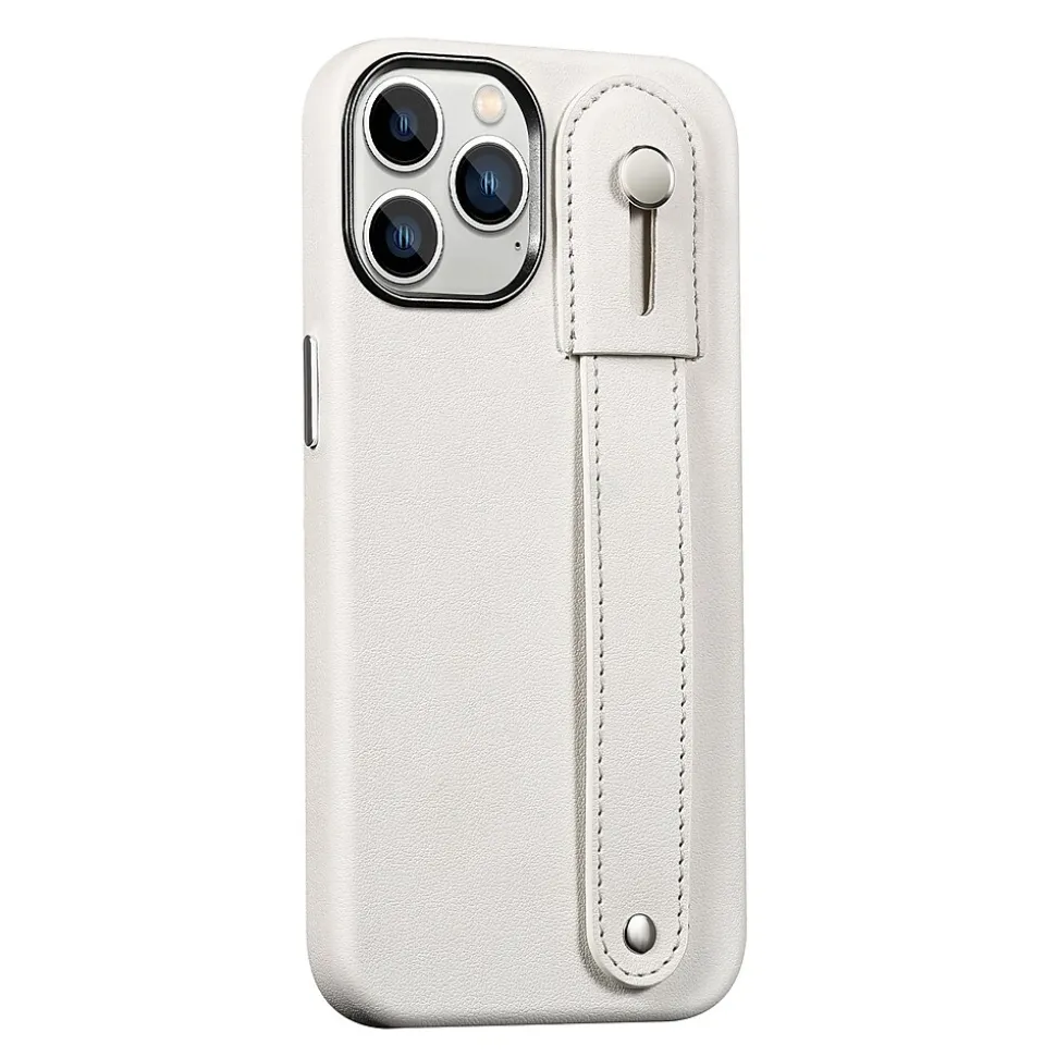 SaharaCase FingerGrip MagSafe Phone Case for iPhone 15 Pro, Shock Absorbing, White (CP00466)