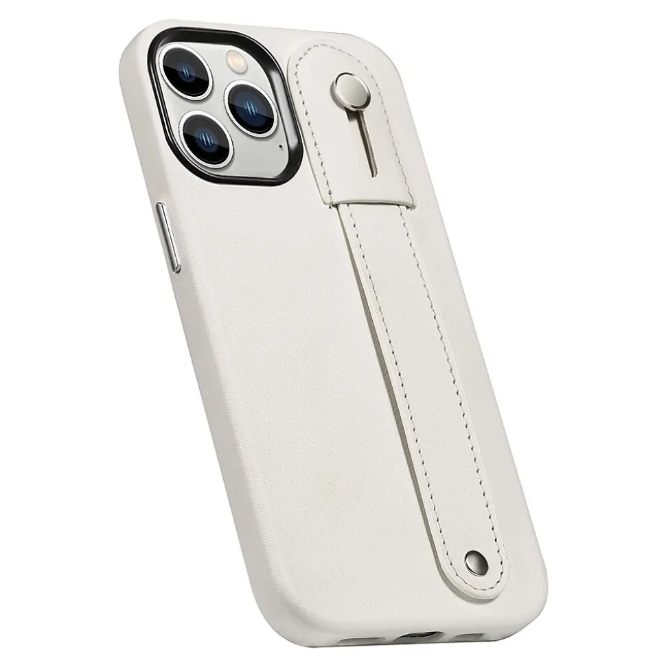 SaharaCase FingerGrip MagSafe Phone Case for iPhone 15 Pro, Shock Absorbing, White (CP00466)