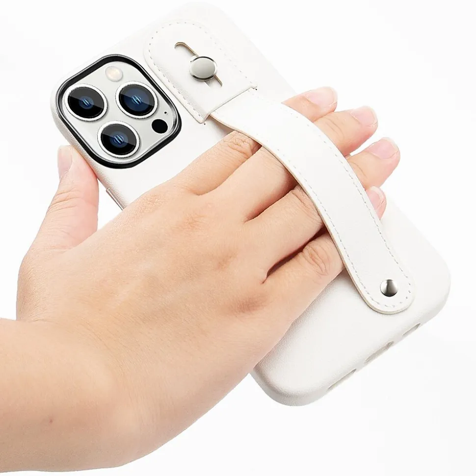 SaharaCase FingerGrip MagSafe Phone Case for iPhone 15 Pro, Shock Absorbing, White (CP00466)