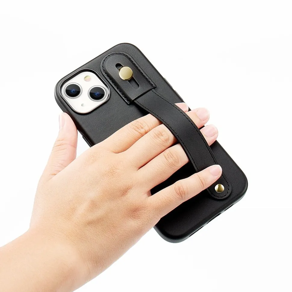 SaharaCase FingerGrip MagSafe Phone Case for iPhone 15, Shock Absorbing, Black (CP00443)