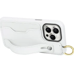 SaharaCase FingerGrip Phone Case for iPhone 15 Pro Max, Shock Absorbing, White (CP00485)