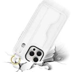 SaharaCase FingerGrip Phone Case for iPhone 15 Pro Max, Shock Absorbing, White (CP00485)