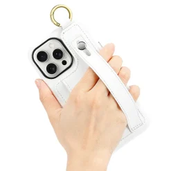 SaharaCase FingerGrip Phone Case for iPhone 15 Pro Max, Shock Absorbing, White (CP00485)