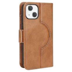 SaharaCase Folio Wallet MagSafe Phone Case for iPhone 15, Shock Absorbing, Brown (CP00446)