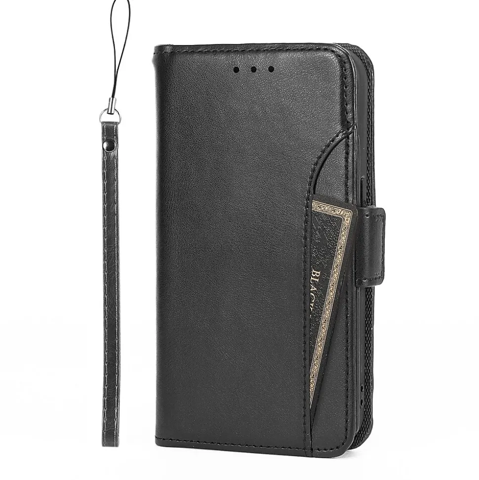 SaharaCase Folio Wallet MagSafe Phone Case for iPhone 15 Pro Max, Shock Absorbing, Black (CP00480)