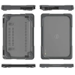 SaharaCase Hard Shell Laptop Case for Dell Chromebook, Gray/Clear (LT00054)