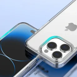 SaharaCase Hybrid-Flex Case with Glass Screen, Camera Protector for iPhone 15 Pro Max, Shock Absorbing, Clear (CP469ZD128ZD131)