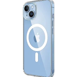 SaharaCase Hybrid-Flex Hard Shell MagSafe Phone Case for iPhone 15 Plus, Shock Absorbing, Clear (CP00450)