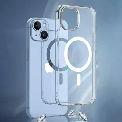 SaharaCase Hybrid-Flex Hard Shell MagSafe Phone Case for iPhone 15 Plus, Shock Absorbing, Clear (CP00450)