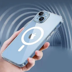 SaharaCase Hybrid-Flex Hard Shell MagSafe Phone Case for iPhone 15, Shock Absorbing, Clear (CP00441)