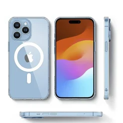 SaharaCase Hybrid-Flex Hard Shell MagSafe Phone Case for iPhone 15 Pro, Shock Absorbing, Clear (CP00459)