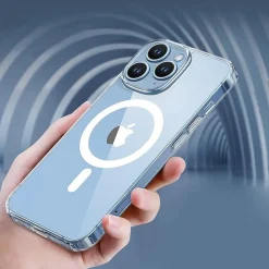 SaharaCase Hybrid-Flex Hard Shell MagSafe Phone Case for iPhone 15 Pro, Shock Absorbing, Clear (CP00459)