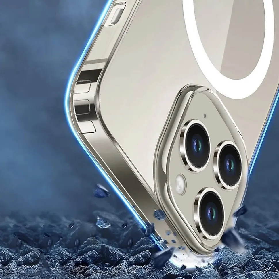 SaharaCase Hybrid-Flex Hard Shell MagSafe Case for iPhone 15 Pro Max, Shock Absorbing, Clear (CP00472)