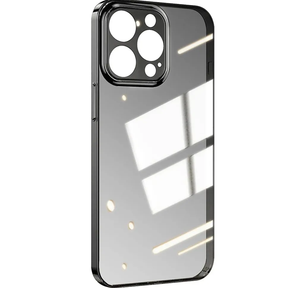 SaharaCase Hybrid-Flex Hard Shell Case, Tempered Glass Screen, Camera Protector for iPhone 15 Pro Max, Clear (CP471ZD128ZD131)