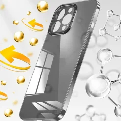 SaharaCase Hybrid-Flex Hard Shell Case, Tempered Glass Screen, Camera Protector for iPhone 15 Pro Max, Clear (CP471ZD128ZD131)