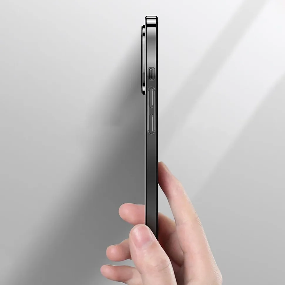 SaharaCase Hybrid-Flex Hard Shell Case, Tempered Glass Screen, Camera Protector for iPhone 15 Pro Max, Clear (CP471ZD128ZD131)