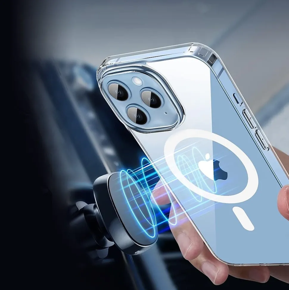 SaharaCase Hybrid-Flex Hard Shell Case, Tempered Glass Screen, Camera Protector for iPhone 15 Pro Max, Clear (CP472ZD128ZD131)