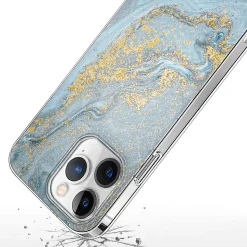 SaharaCase MagSafe Phone Case for iPhone 15 Pro Max, Shock Absorbing, Blue Marble (CP00475)