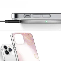 SaharaCase MagSafe Phone Case for iPhone 15 Pro Max, Shock Absorbing, Pink Marble (CP00477)