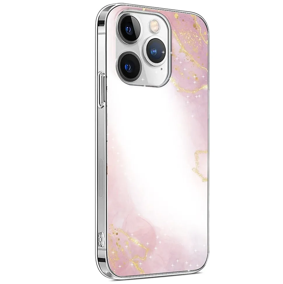 SaharaCase MagSafe Phone Case for iPhone 15 Pro, Shock Absorbing, Pink Marble (CP00464)
