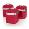 Salton Swan Retro 1L Storage Ware, Set of 3 Canisters (SWKA1020RN)