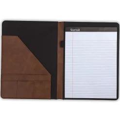 Samsill Faux Leather Padfolio, Tan/Brown (SAM71656)