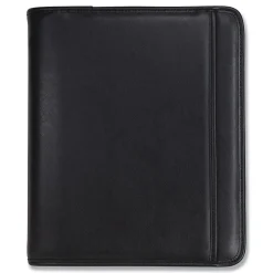 Samsill Professional Faux Leather Portfolio Case with Zipper Closure, Black (SAM15650)