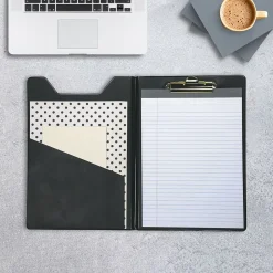 Samsill Value Series Faux Leather Padfolio/Notepad, Black (71410)