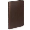 Samsill Vintage Plastic Padfolio with Zipper Closure, Dark Brown (SAM70836)