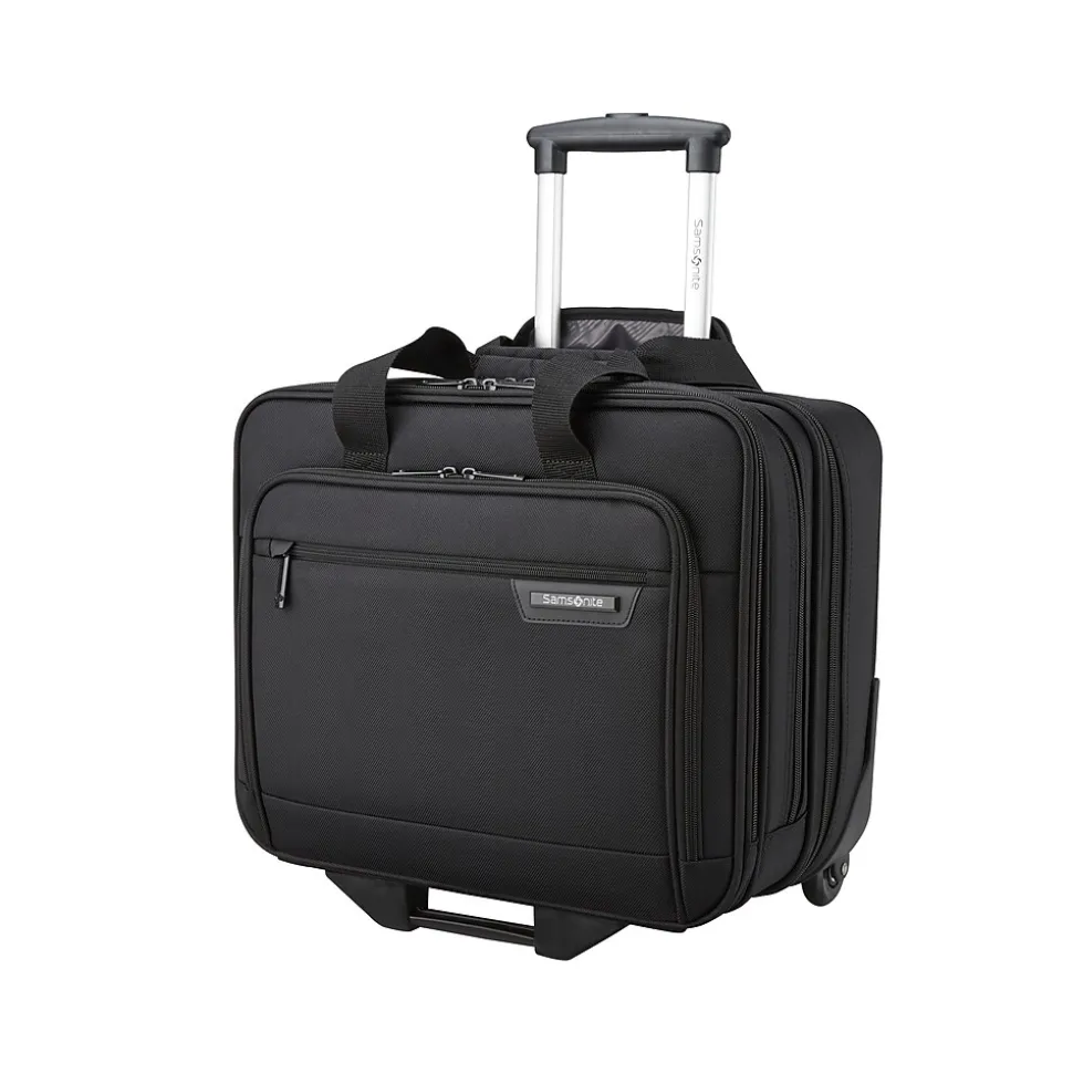 Samsonite Classic Business 2.0 15.6" Polyester Rolling Laptop Bag, Black (144296-1041)