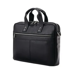 Samsonite Classic Laptop Briefcase, Black Leather (126038-1041)
