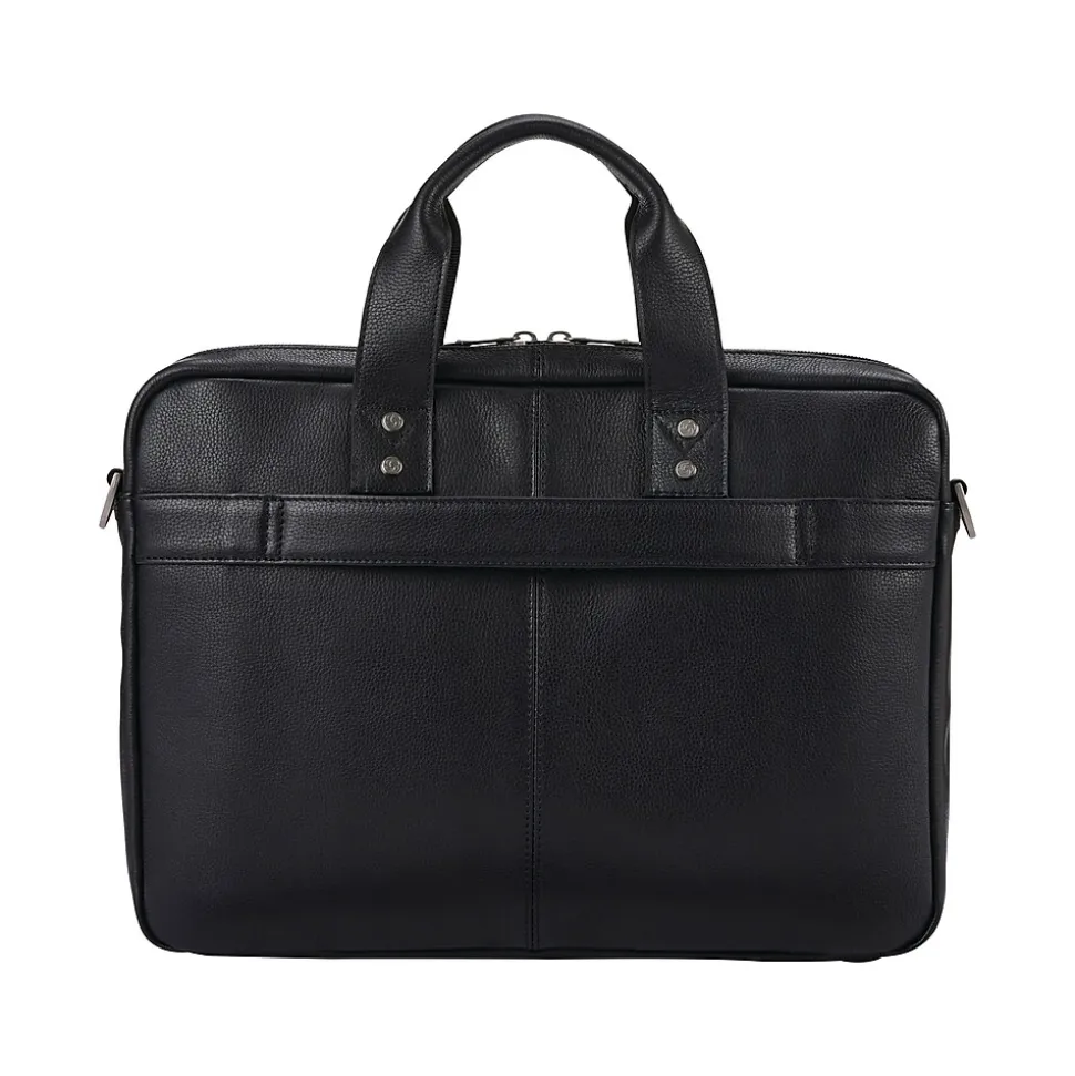Samsonite Classic Laptop Briefcase, Black Leather (126038-1041)