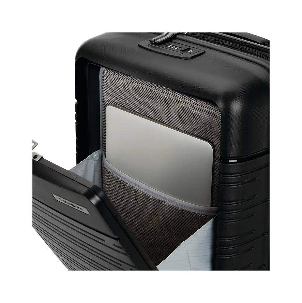 Samsonite Elevation Plus 23" Hardside Carry-On Suitcase, 4-Wheeled Spinner, TSA Checkpoint Friendly, Triple Black (142910-2620)