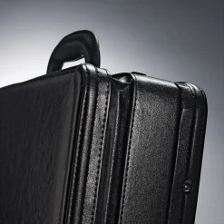Samsonite Expandable Laptop Attache, Black Leather (44077-1041)