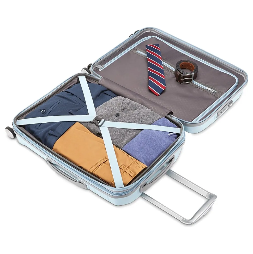 Samsonite Freeform 21.25" Hardside Carry-On Suitcase, 4-Wheeled Spinner, TSA Checkpoint Friendly, Navy (78255-1596)