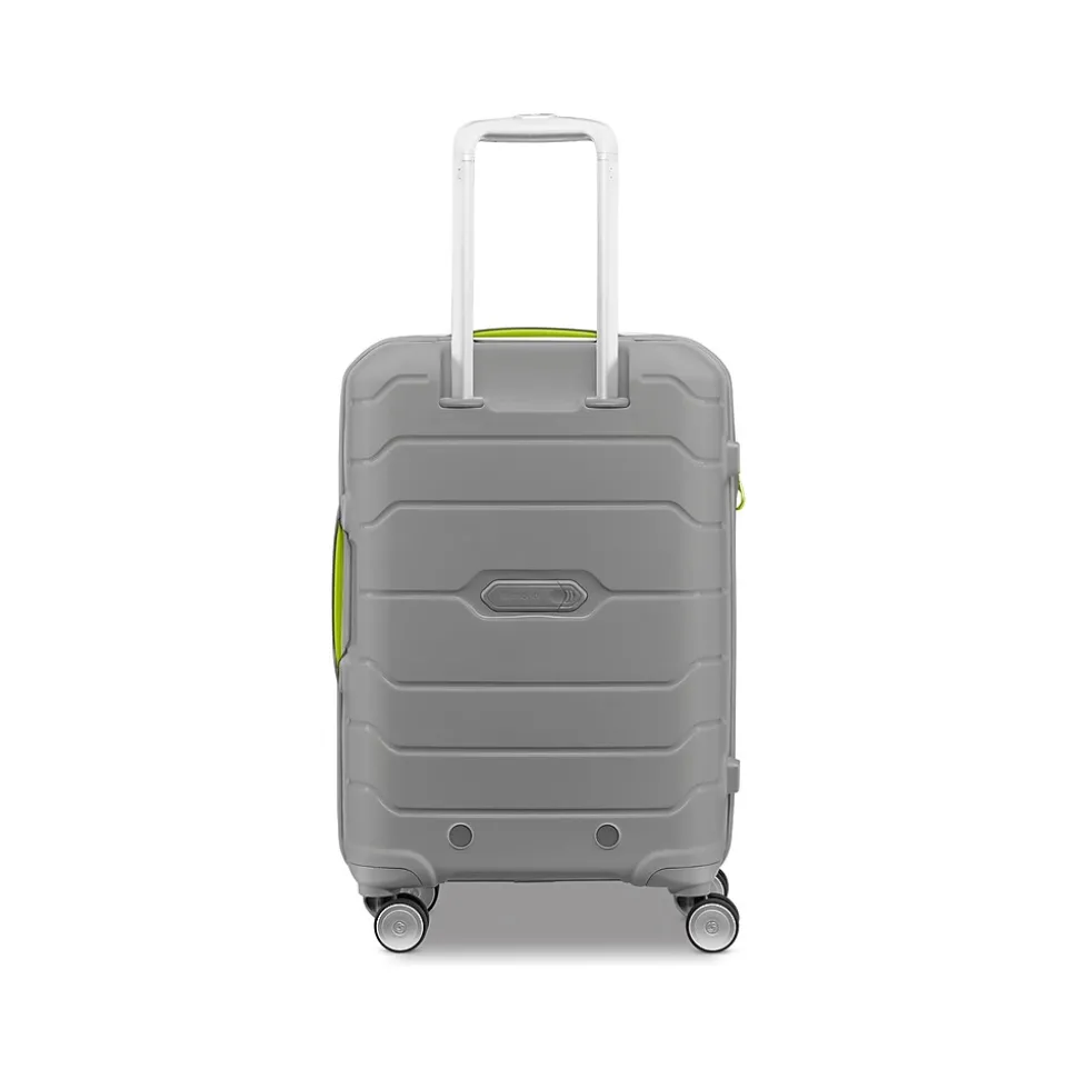 Samsonite Freeform 21.25" Hardside Carry-On Suitcase, 4-Wheeled Spinner, TSA Checkpoint Friendly, White/Gray (78255-4744)
