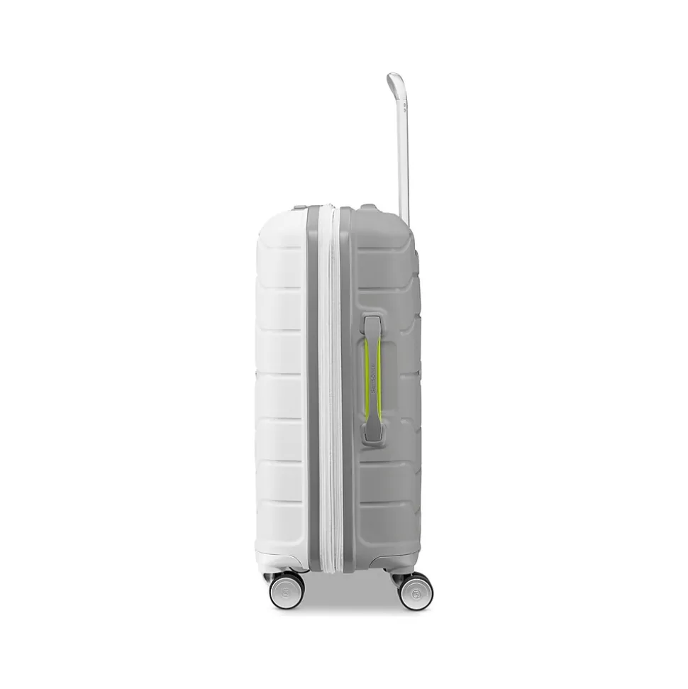Samsonite Freeform 21.25" Hardside Carry-On Suitcase, 4-Wheeled Spinner, TSA Checkpoint Friendly, White/Gray (78255-4744)