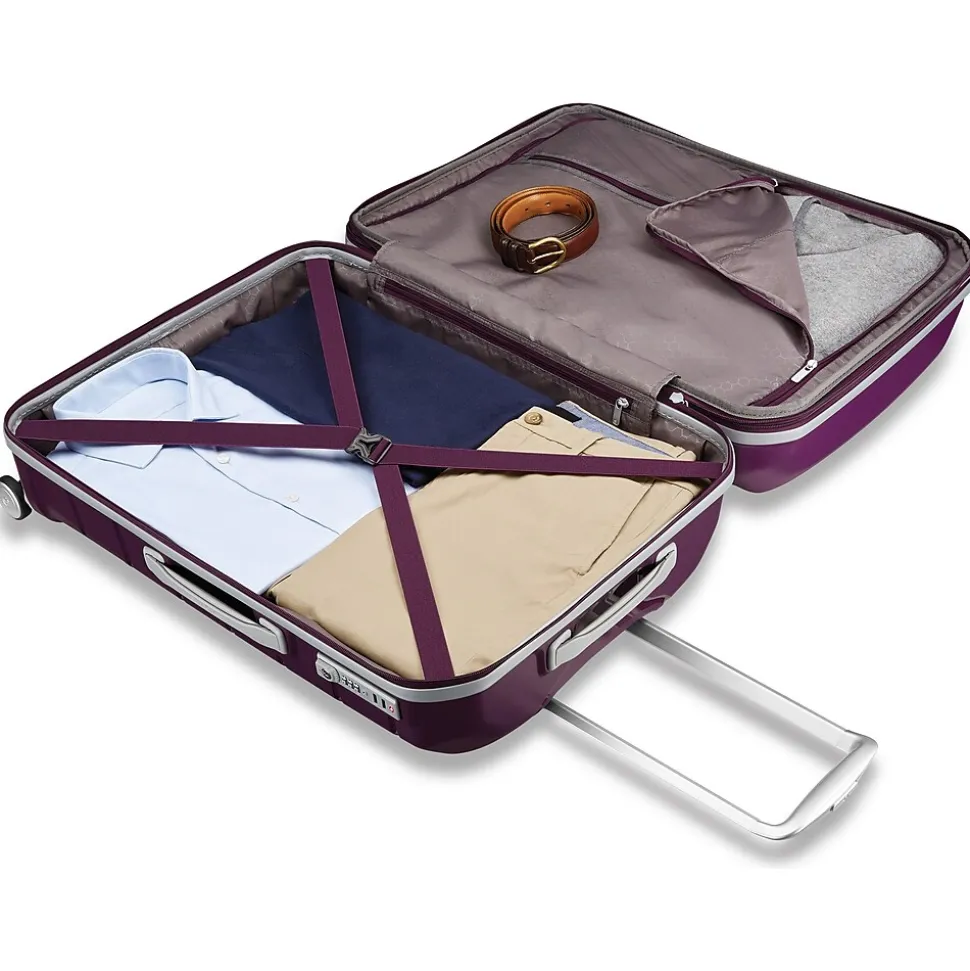 Samsonite Freeform 21.25" Hardside Carry-On Suitcase, 4-Wheeled Spinner, TSA Checkpoint Friendly, Amethyst Purple (78255-B170)