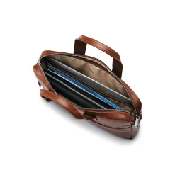 Samsonite Leather Briefcase, Laptop Compatible, Cognac (126038-1221)