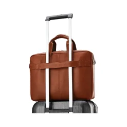 Samsonite Leather Briefcase, Laptop Compatible, Cognac (126038-1221)