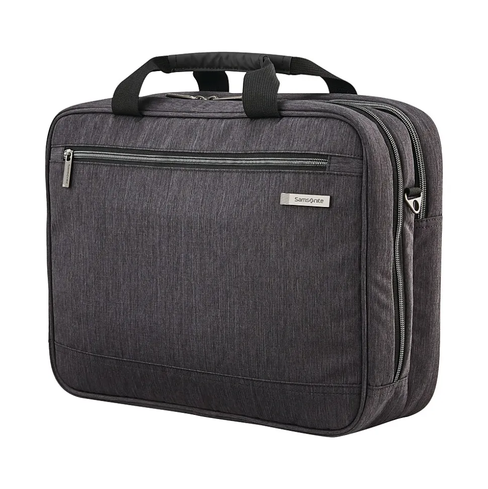 Samsonite Modern Utility Polyester Top Loading Briefcase, Heathered Gray (126442-5794)