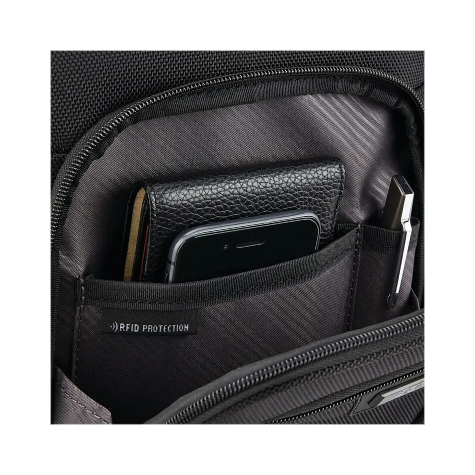 Samsonite Polyester Cross-Body Messenger Bag, Black (147176-1041)