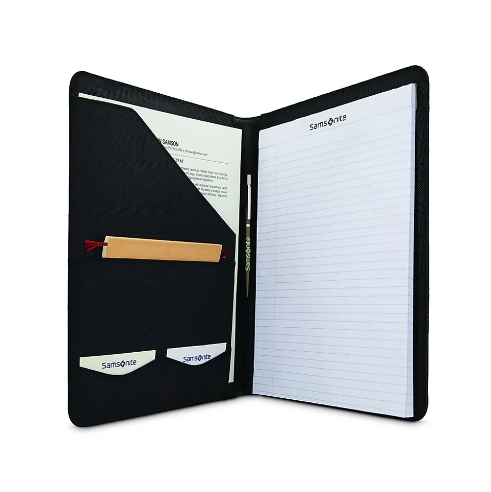 Samsonite Xenon Business Fabric Padfolio, Black (116464-1041)