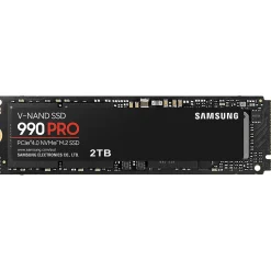 Samsung 990 PRO 2TB M.2 PCI Express 4.0 Internal Solid-State Drive, V-NAND (MZ-V9P2T0B/AM)